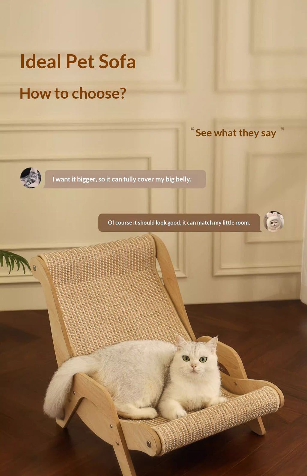Sisal Cat Scratcher Bed Lounge – Durable, Low-Shedding