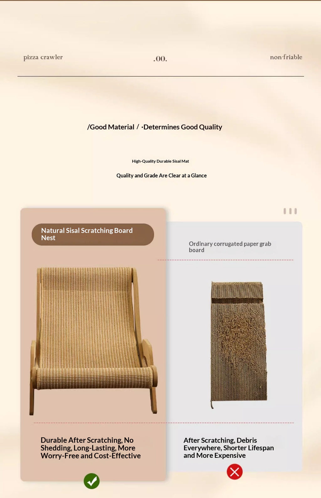 Sisal Cat Scratcher Bed Lounge – Durable, Low-Shedding