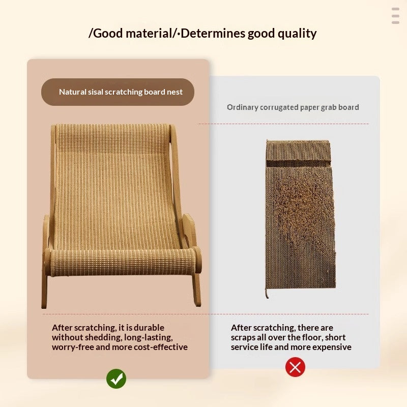 Sisal Cat Scratcher Bed Lounge – Durable, Low-Shedding