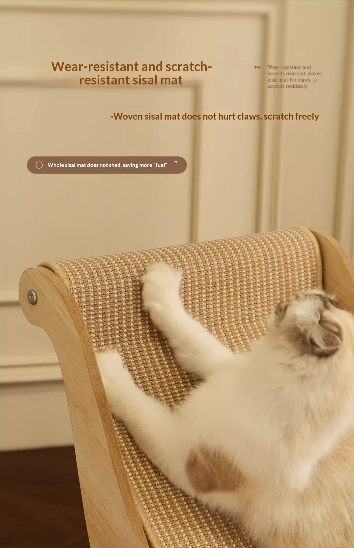 Sisal Cat Scratcher Bed Lounge – Durable, Low-Shedding