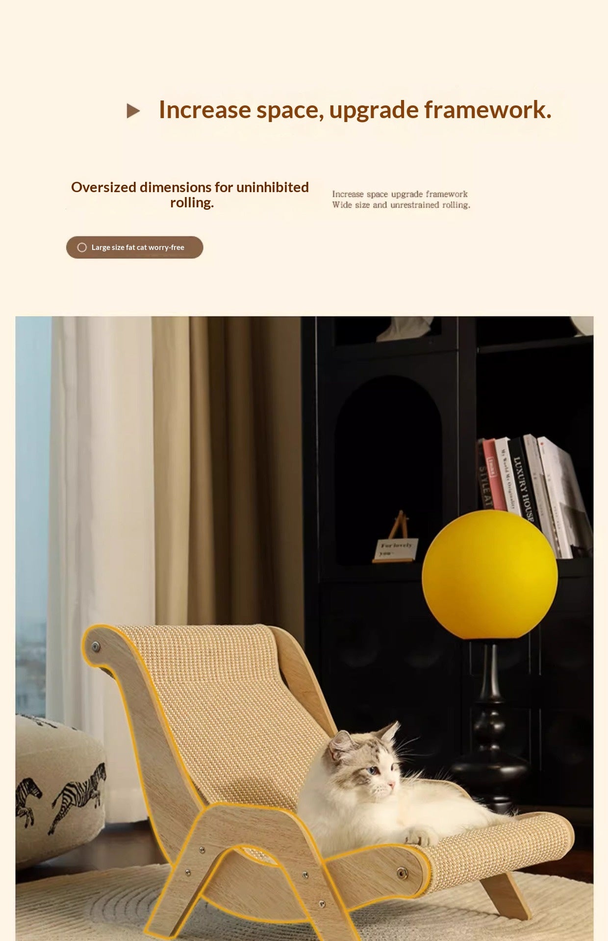 Sisal Cat Scratcher Bed Lounge – Durable, Low-Shedding